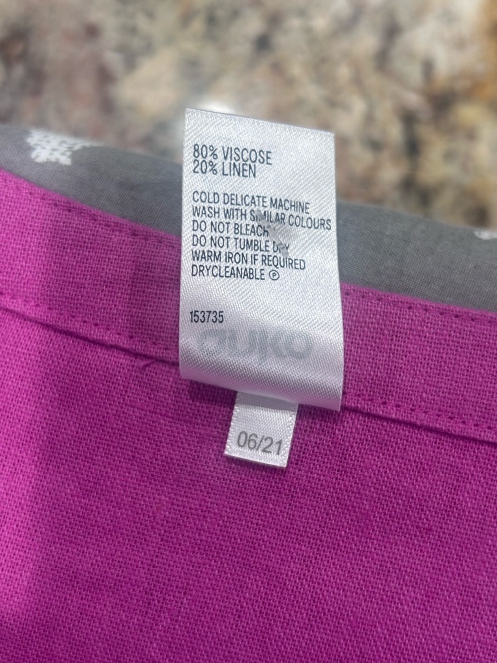 🩷”Anko” NWT Chic Fuchsia Linen Blend Short Sleeve Midi V-Neck Shirt Dress - Picture 7 of 10